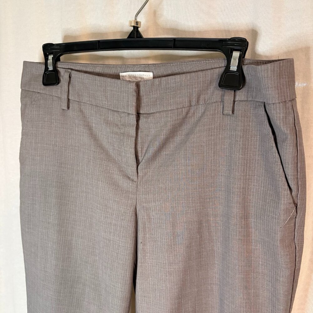 New York & Company Stretch Dress Pants Grey Petite 10